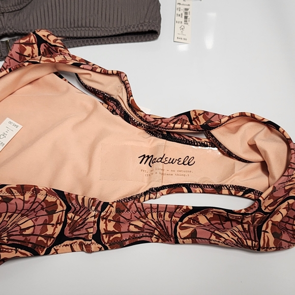 Madewell Second Wave Curved-Waist Bikini Bottom in Painted Seashells - Picture 12 of 16